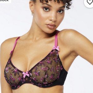 Savage Fenty floral mesh bra NWOT